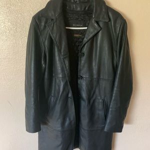 Jim & Mary Lou Leather Coat w/ zip out lining